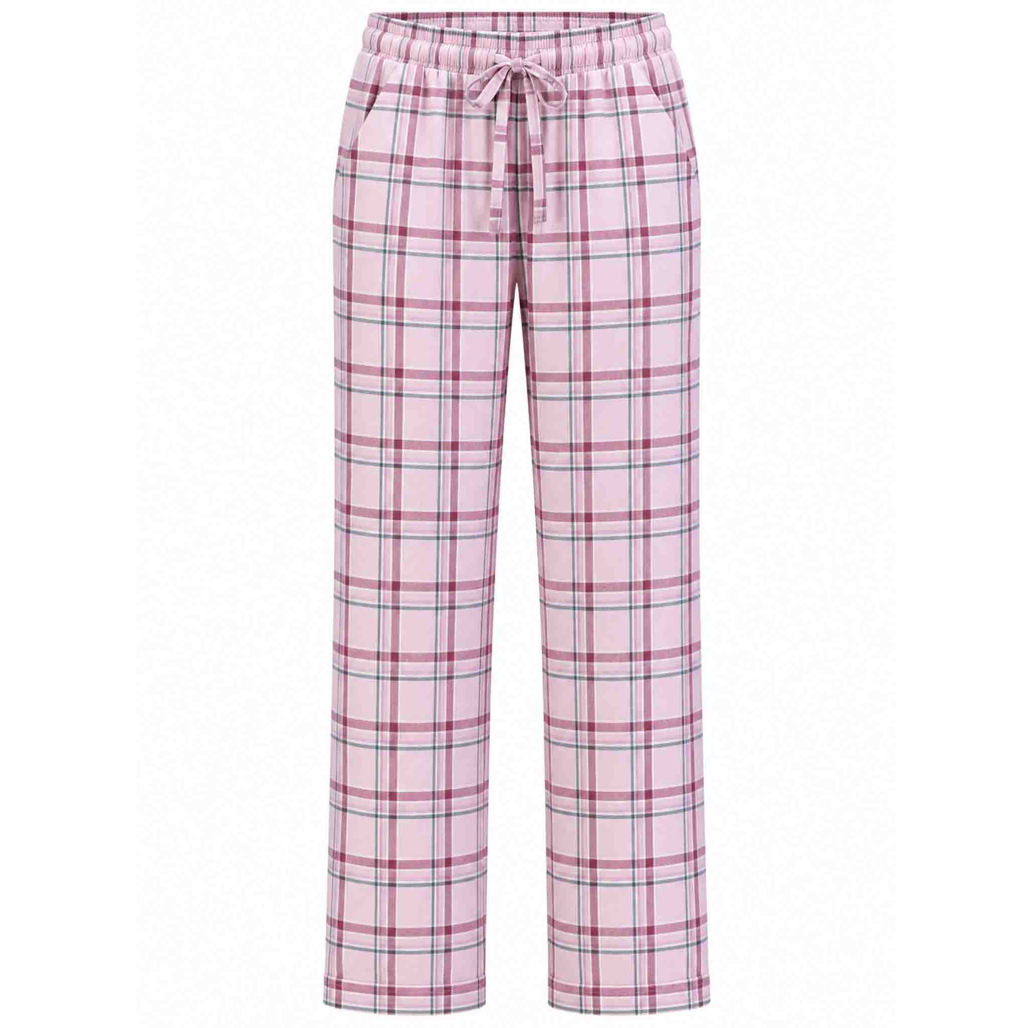 Longlady Pyjamabroek Puck Check Pink | Tall