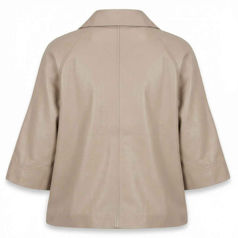 Transmission Lederen Poncho Beige, tall kleding voor lange vrouwen