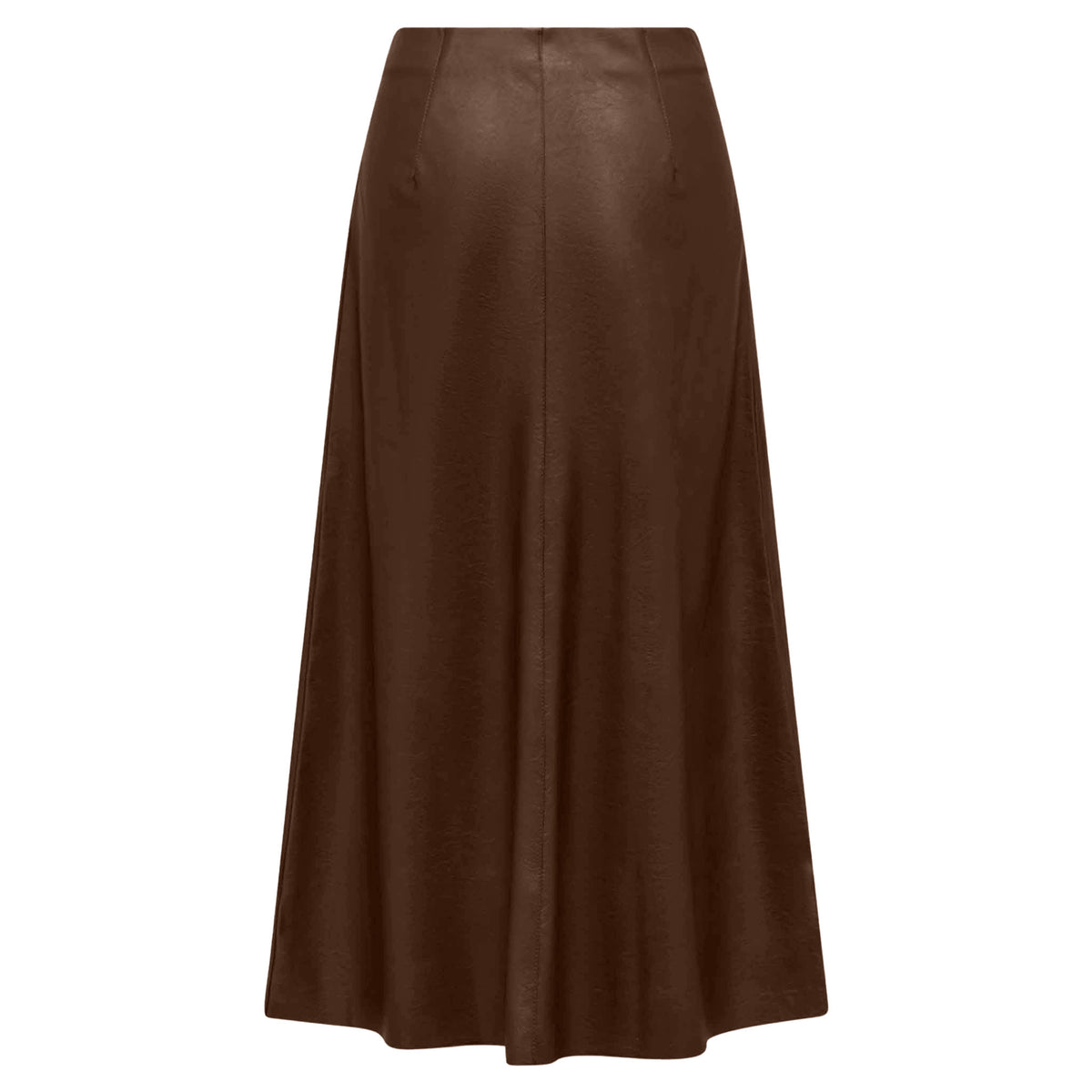 BR&DY Rok PU Cognac – achterzijde – kleding voor lange vrouwen