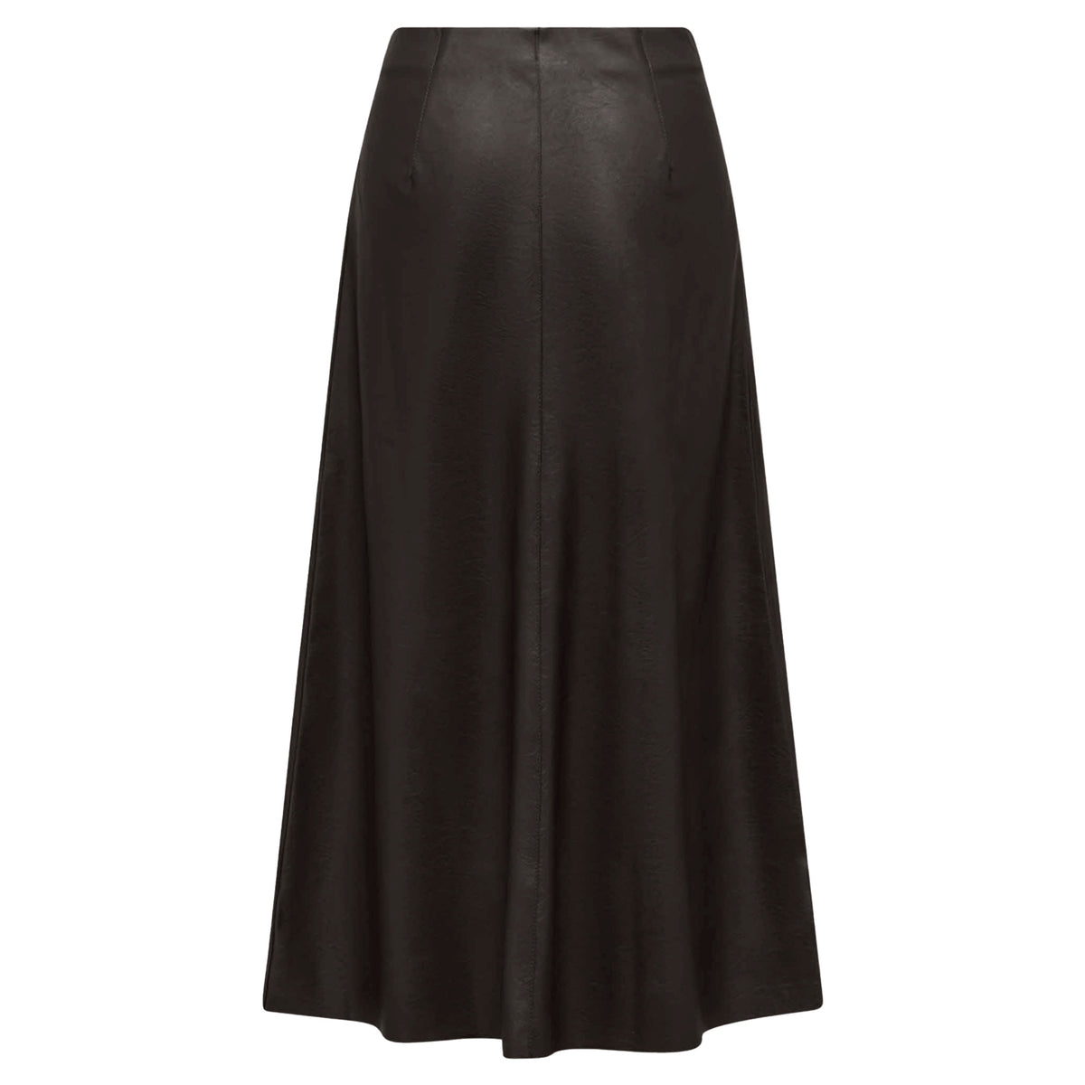 BR&DY Rok PU Donkerbruin – achterzijde – kleding voor lange vrouwen