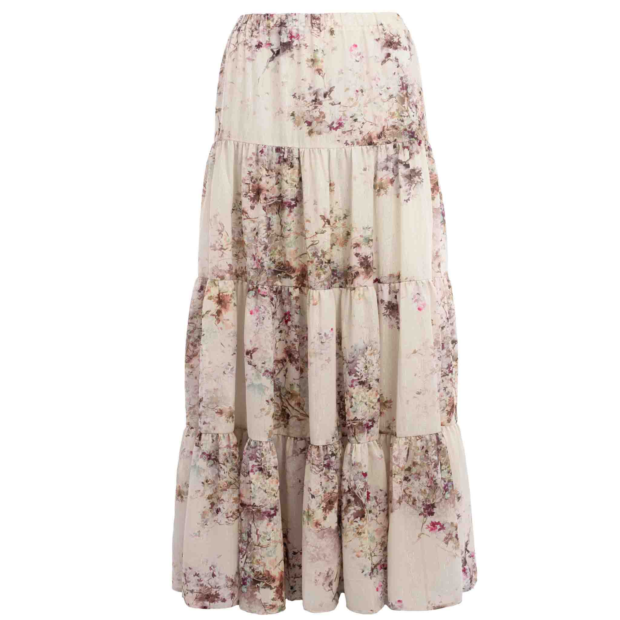 ICNK Rok Celine Flower lurex, tall kleding voor lange vrouwen