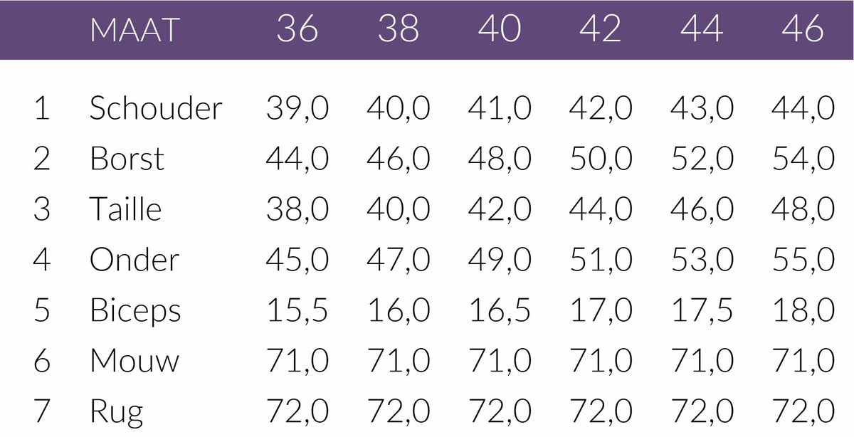 Maattabel Longlady Shirt Theodora Goud | Tall