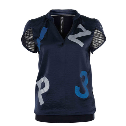 Zip73 Blouse Donkerblauw Gaas