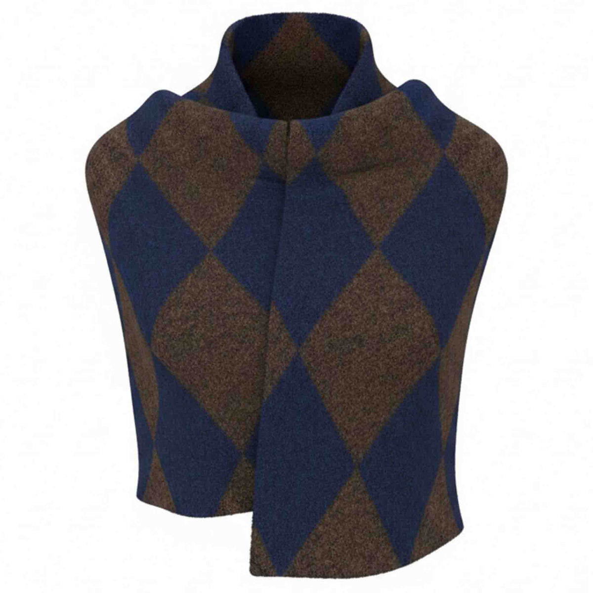 ICNK Sjaal Veloura Argyle Donkerblauw | Tall