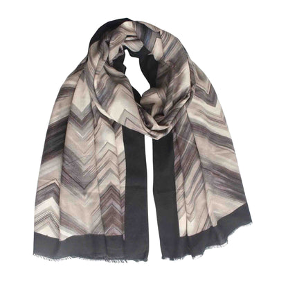 Sjaal Zwart Creme Taupe | Tall