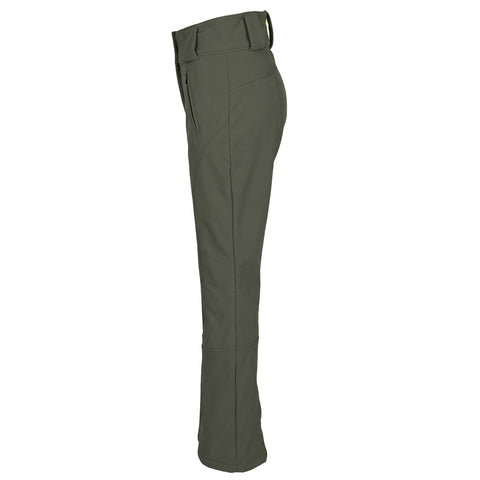 Longlady Skibroek Wanda Khaki, kleding voor lange vrouwen, zijaanzicht