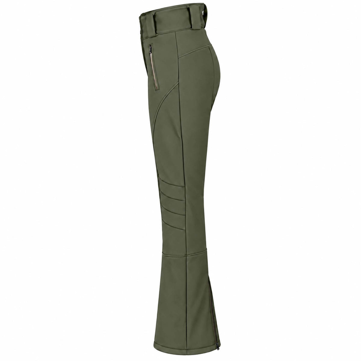 Tall Skibroek Longlady Wanda Khaki, kleding voor lange vrouwen zijaanzicht