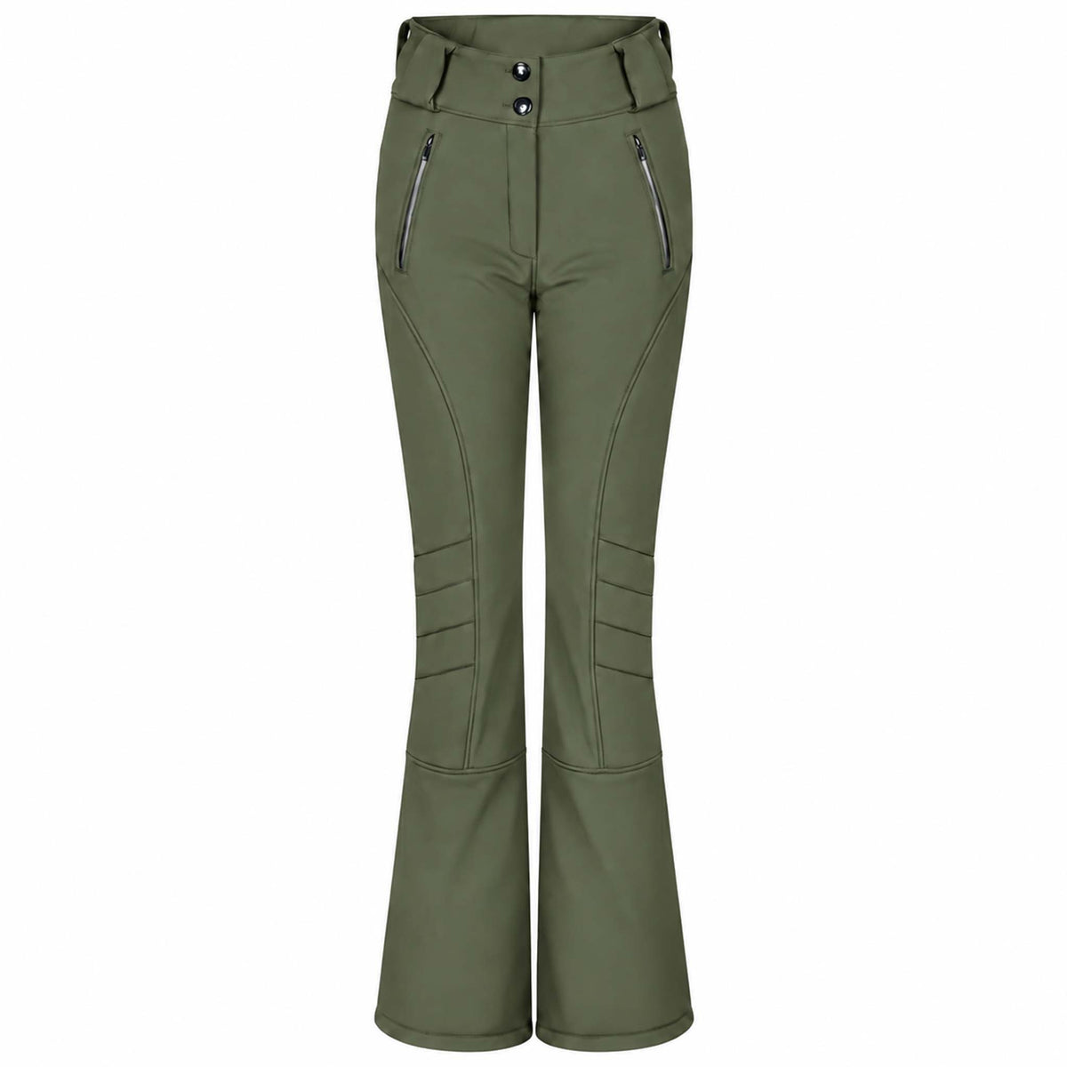 Tall Skibroek Longlady Wanda Khaki, kleding voor lange vrouwen voorkant