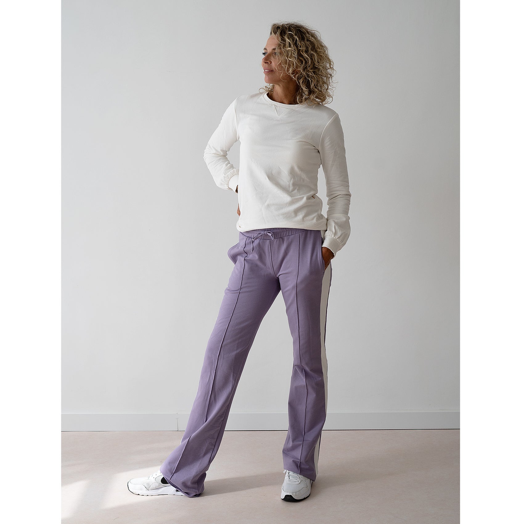 Longlady Sweater Franky Offwhite, tall kleding voor lange vrouwen