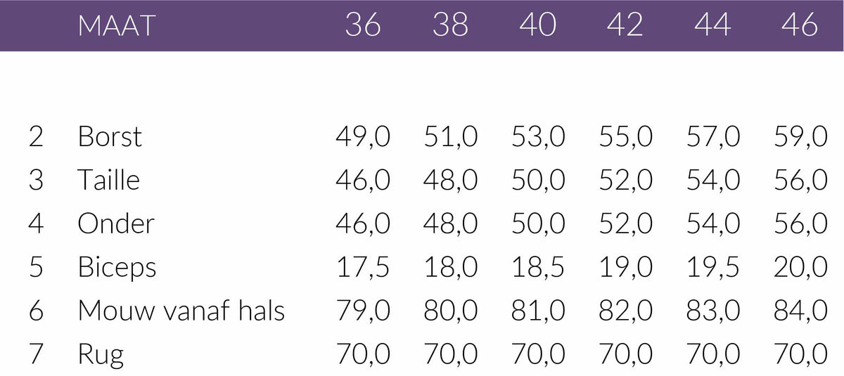 Maattabel LongLady Sweater Freya Lichtbeige | Tall