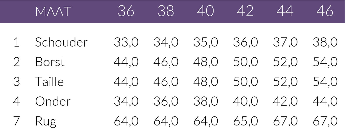 Maattabel Only-M Shirt Laguna | Tall