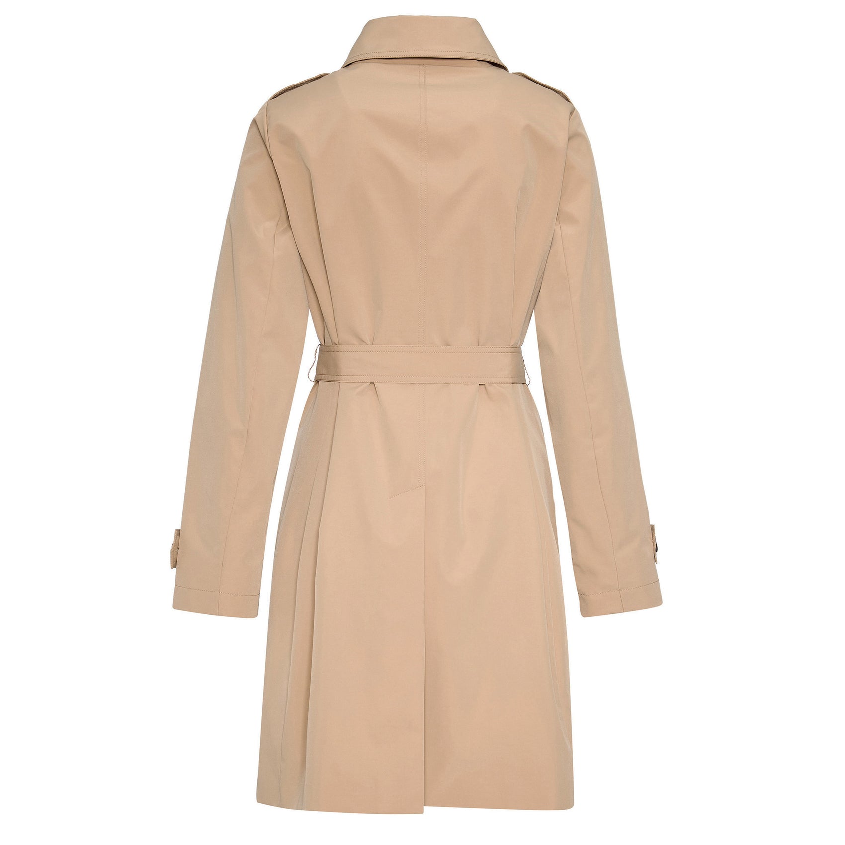 Manisa Trenchcoat Nougat, tall kleding voor lange dames, achteraanzicht