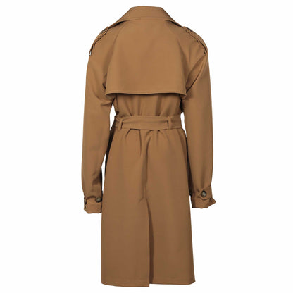 mode lange vrouw longlady trenchcoat manja