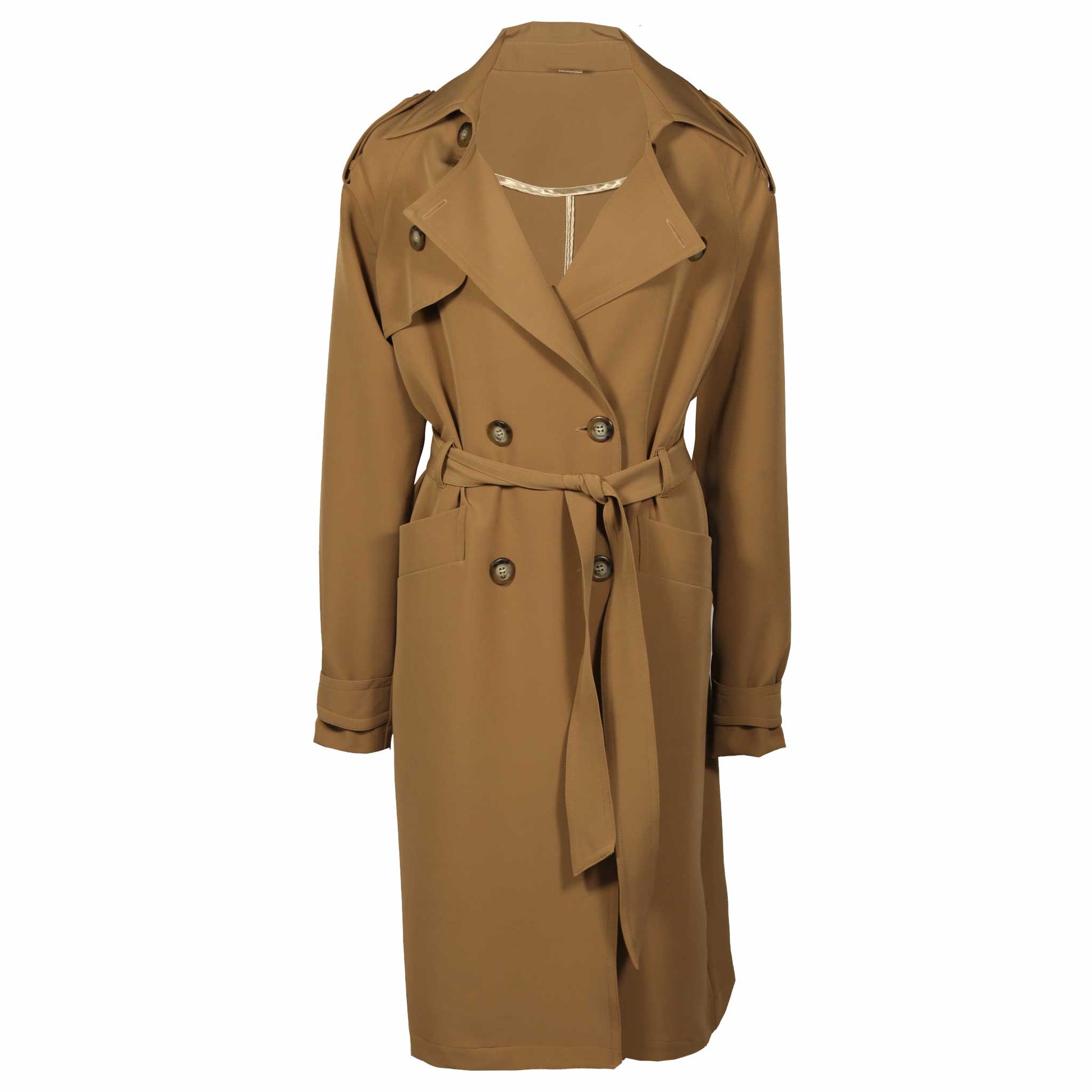 mode lange vrouw longlady trenchcoat manja