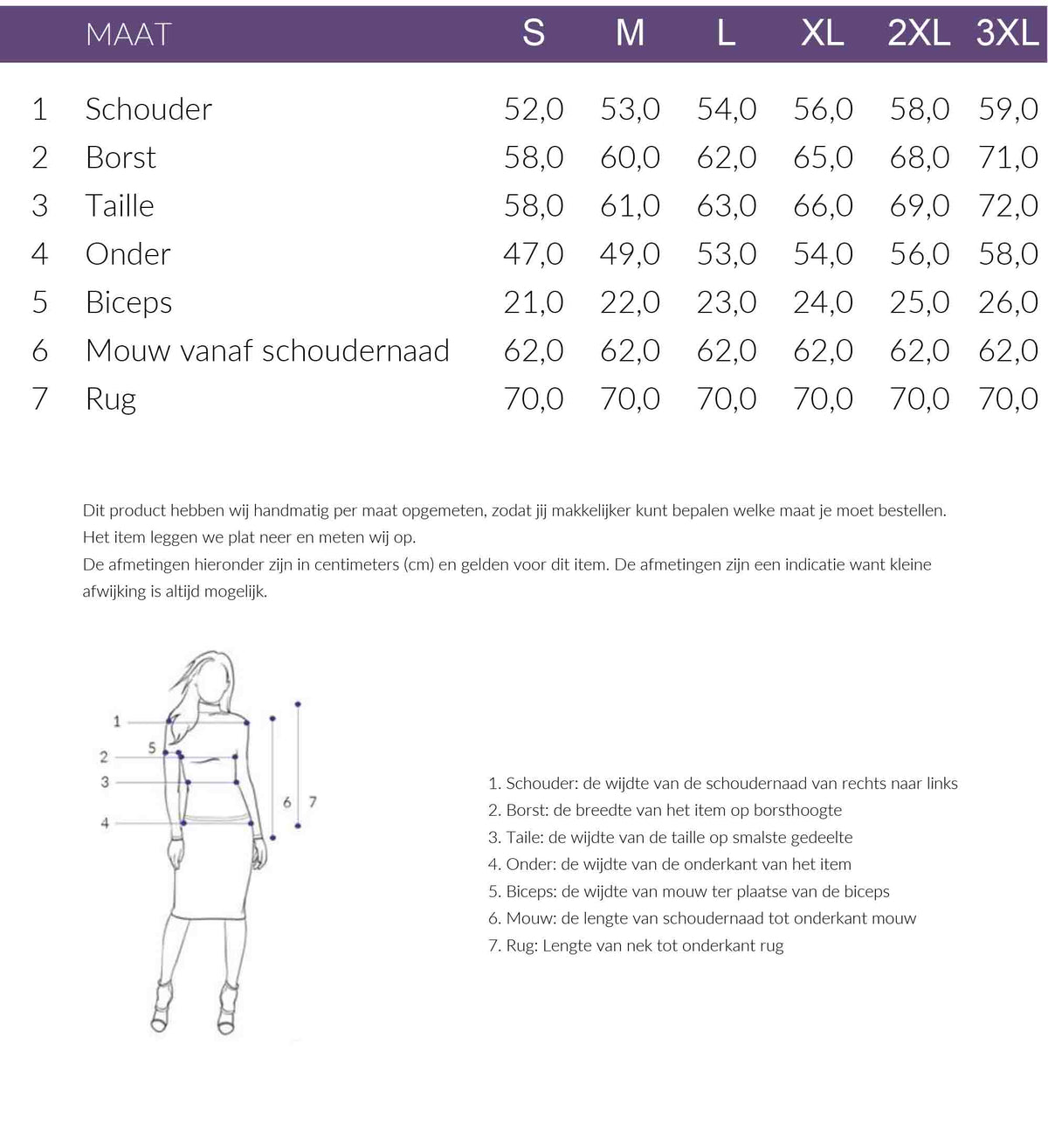 Maattabel ICNK Trui Moa Kit | Tall