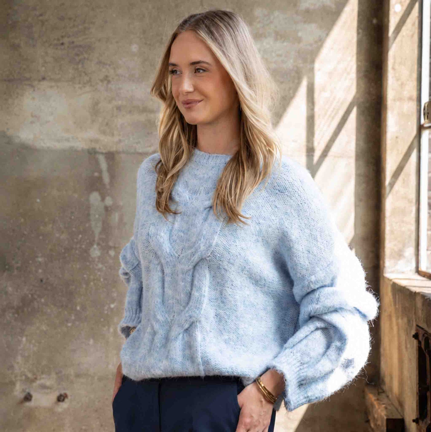 ICNK Trui Nadia Lichtblauw | Tall