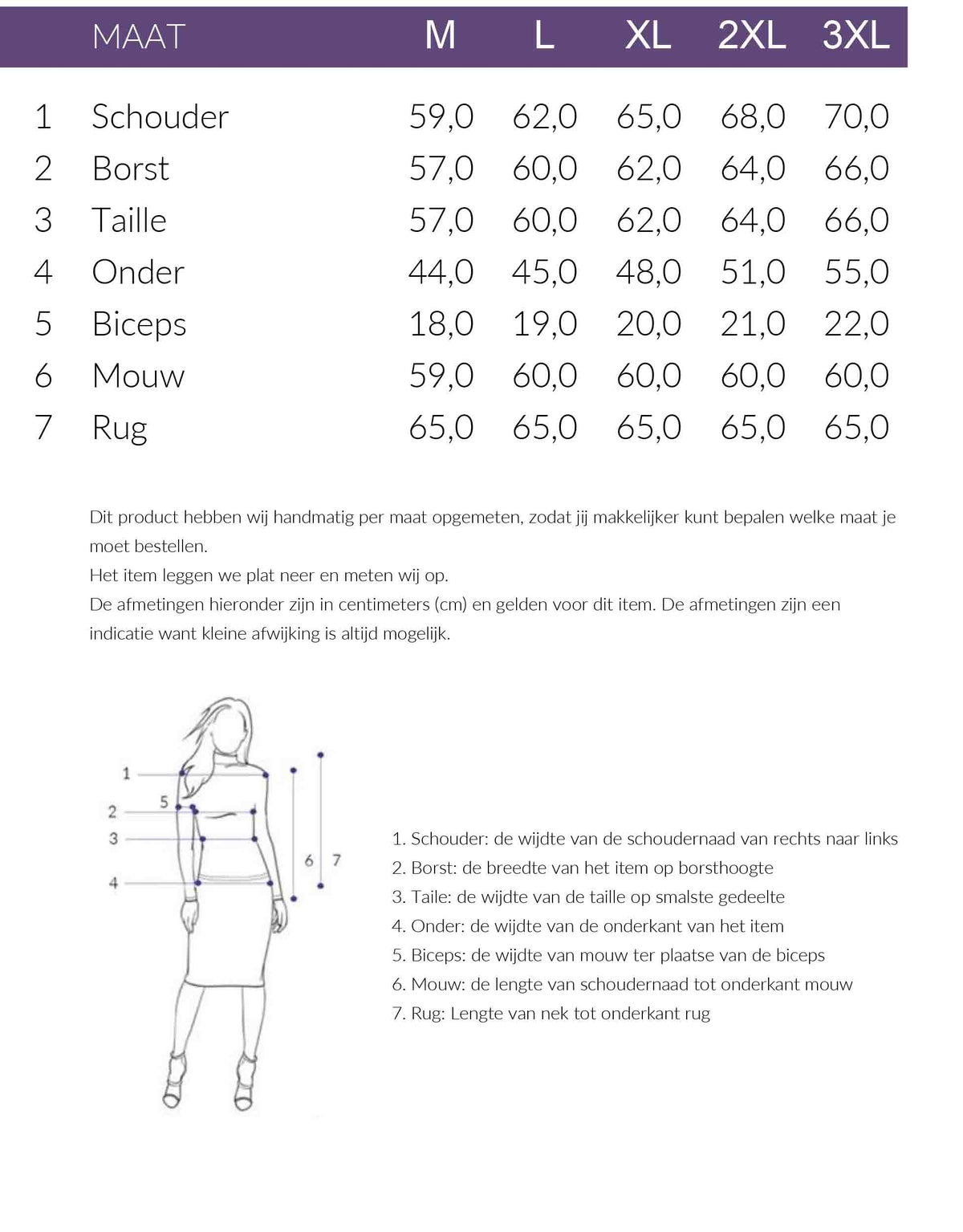 Maattabel ICNK Trui Simba Aubergine | Tall