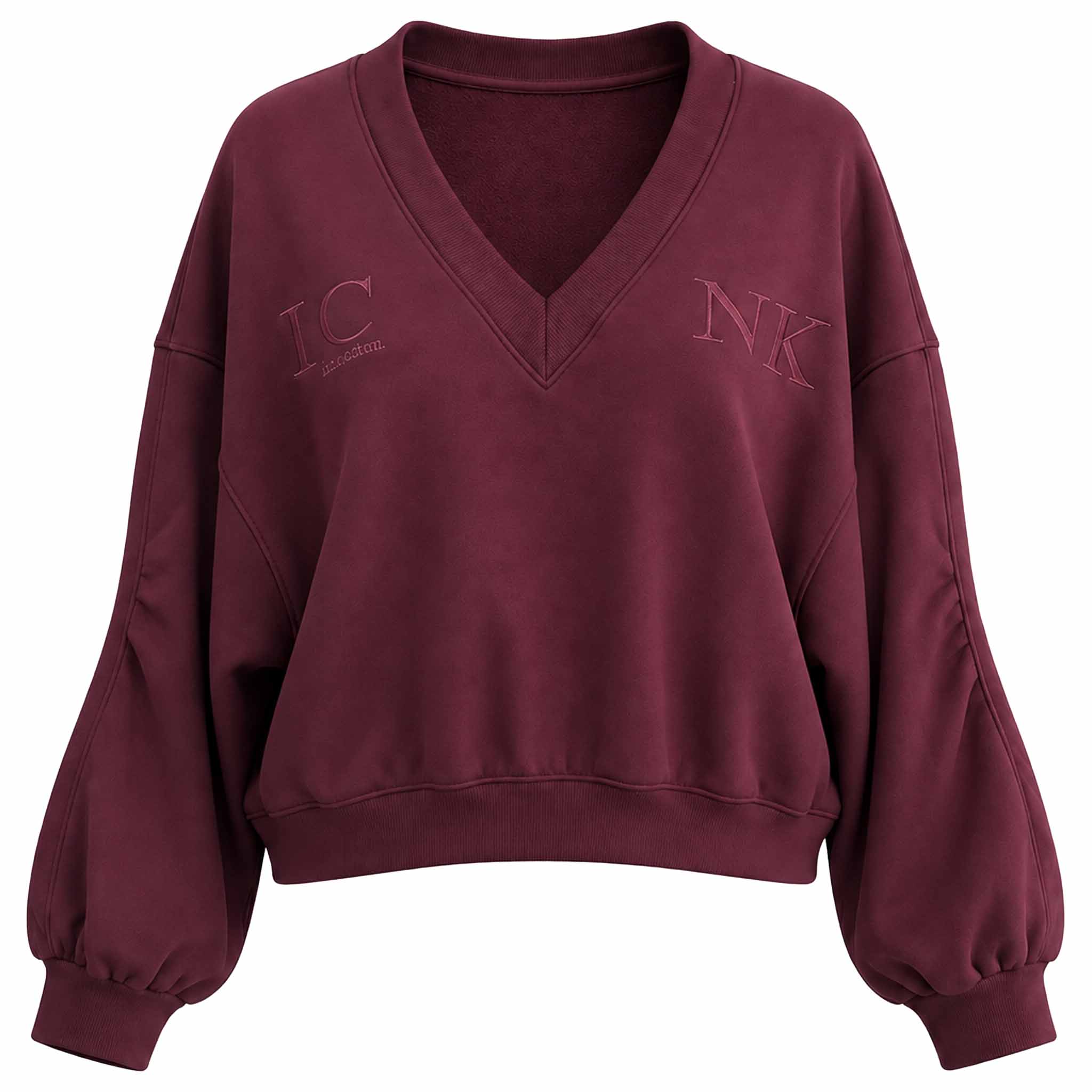 ICNK Trui Truze Bordeaux – voorkant – LongLady kleding voor lange dames