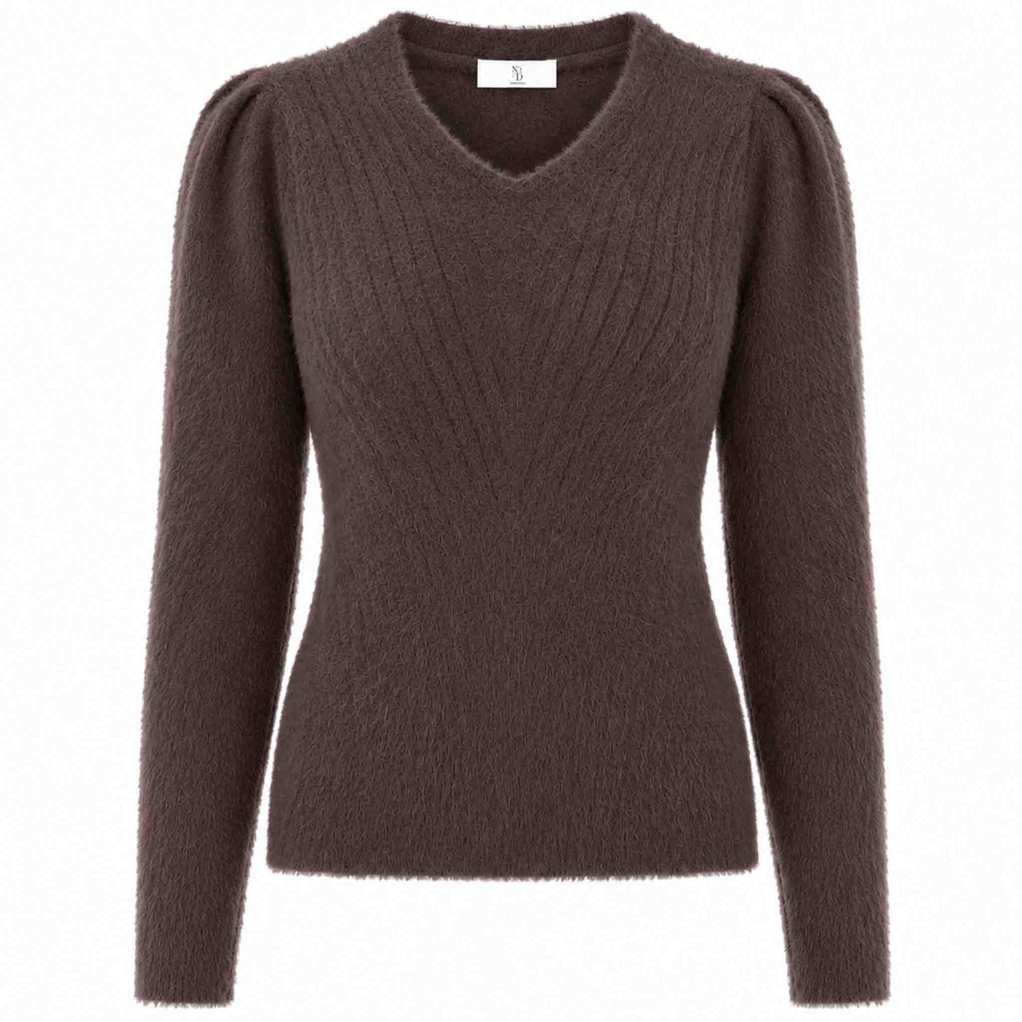 NED Trui Belins Chocolat Plum | Tall
