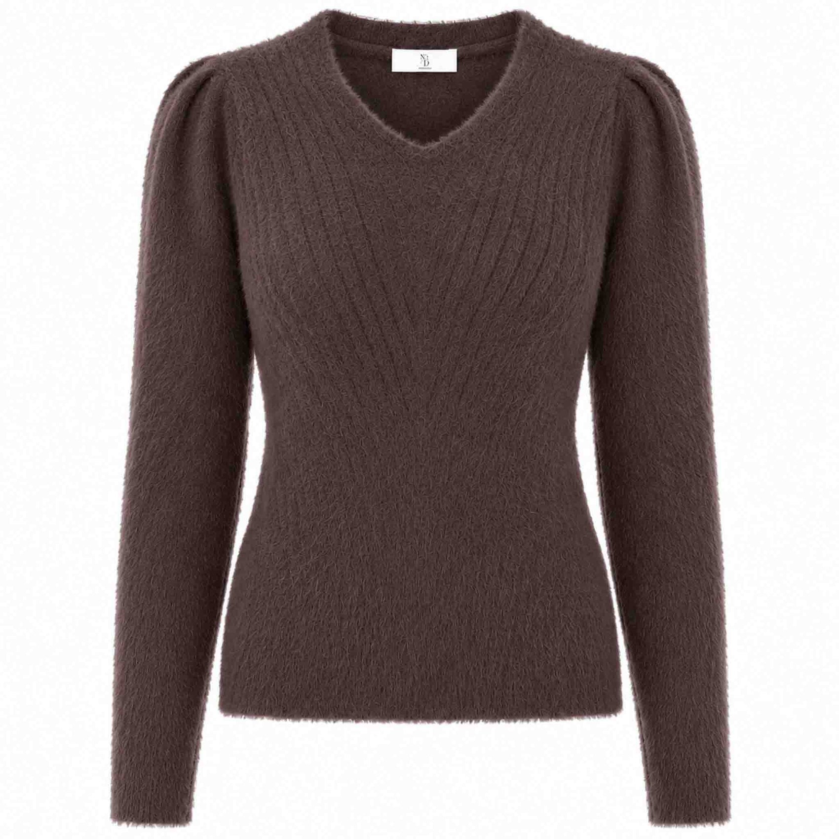 NED Trui Belins Chocolat Plum | Tall