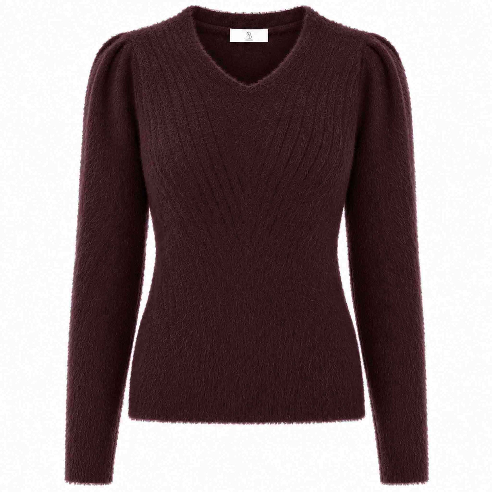 NED Trui Belins Chocolat Plum | Tall