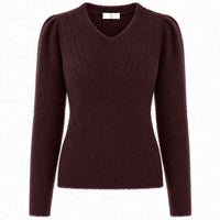 NED Trui Belins Chocolat Plum | Tall