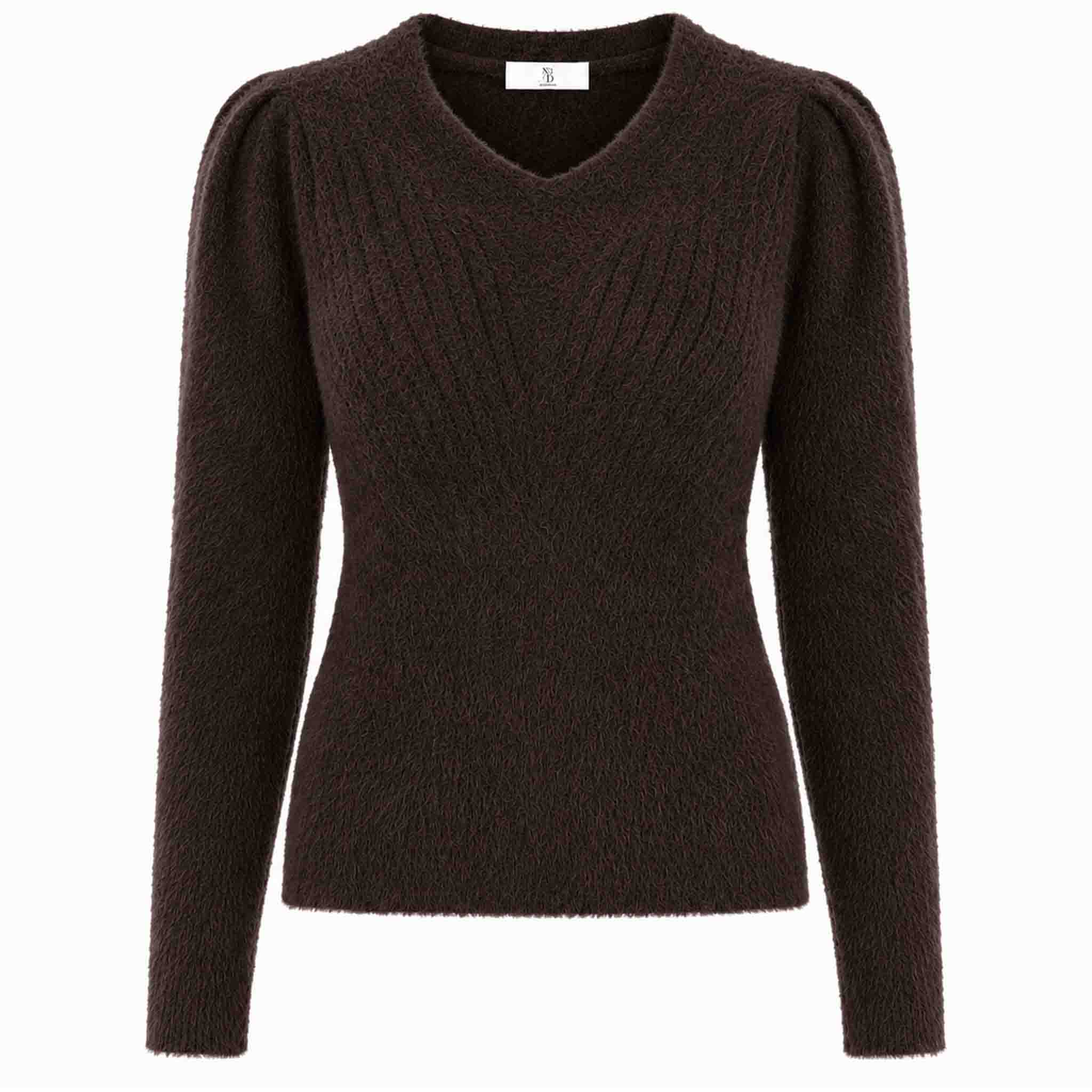 NED Trui Belins Ganache Brown | Tall