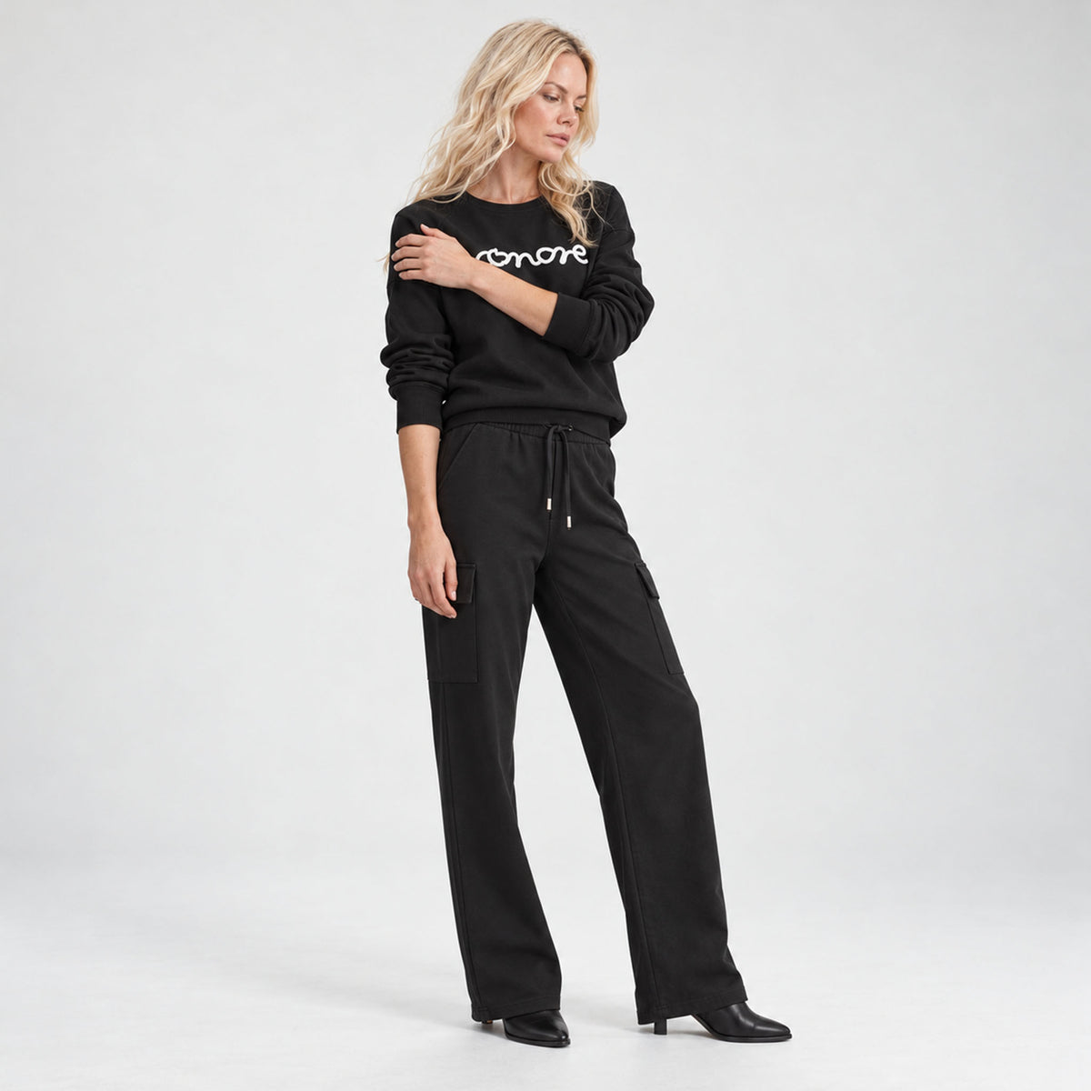 Only-M Trui Amore Zwart | Tall