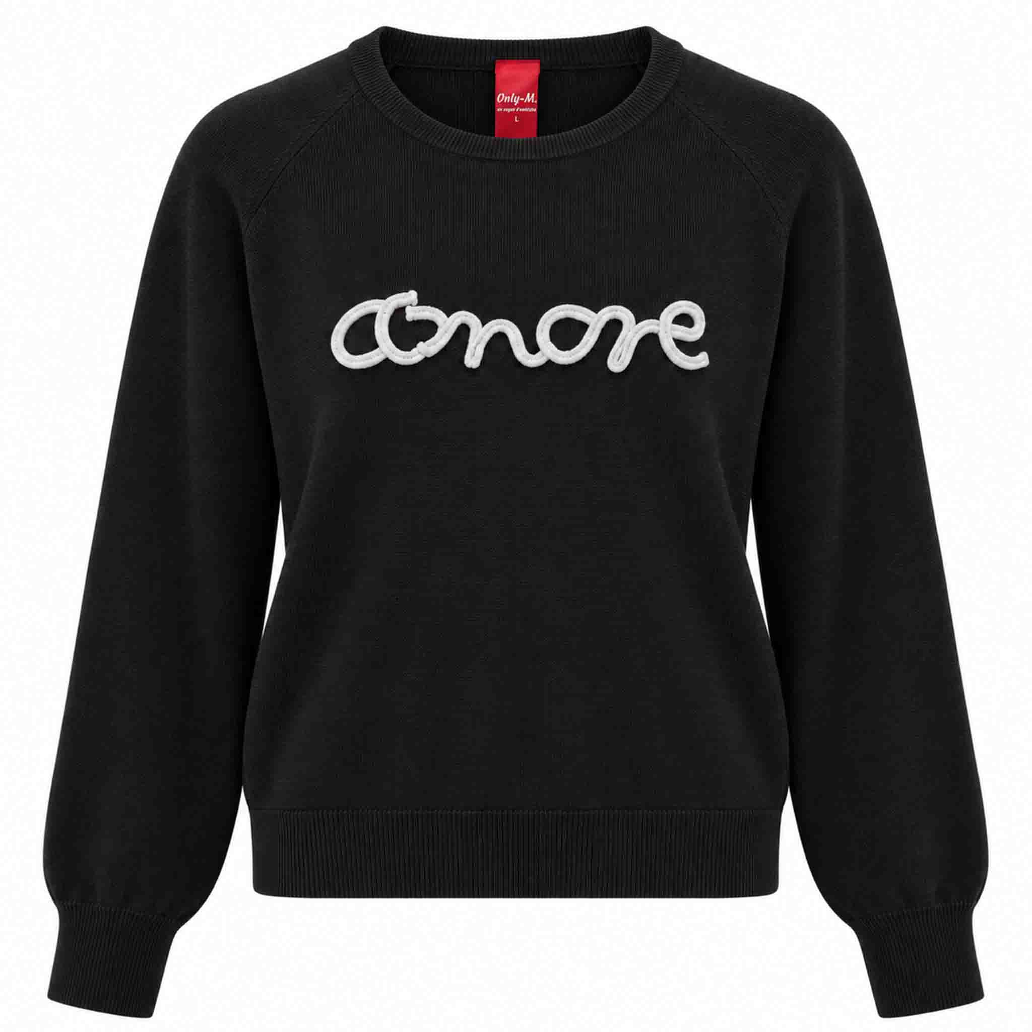 Only-M Trui Amore Zwart | Tall
