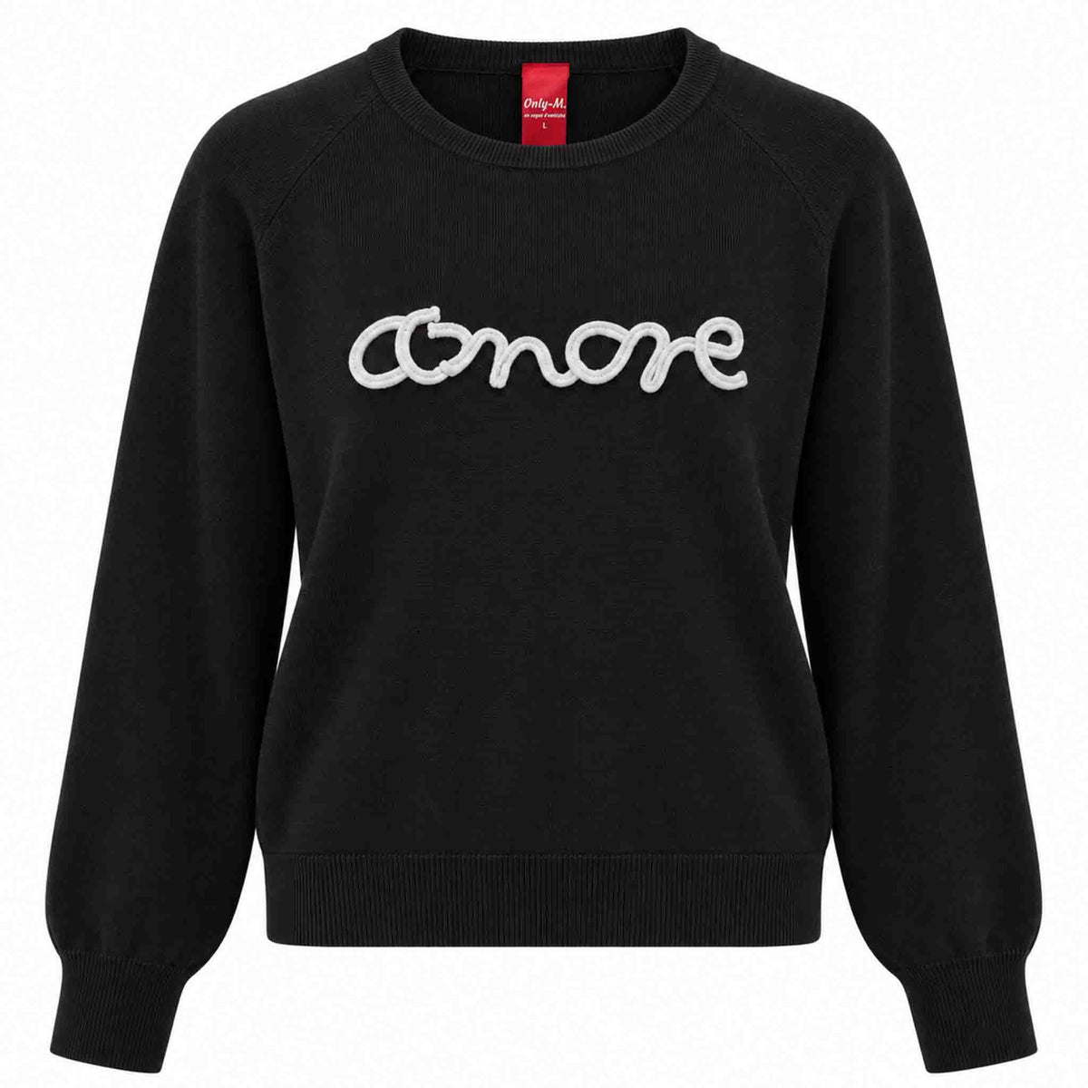 Only-M Trui Amore Zwart | Tall