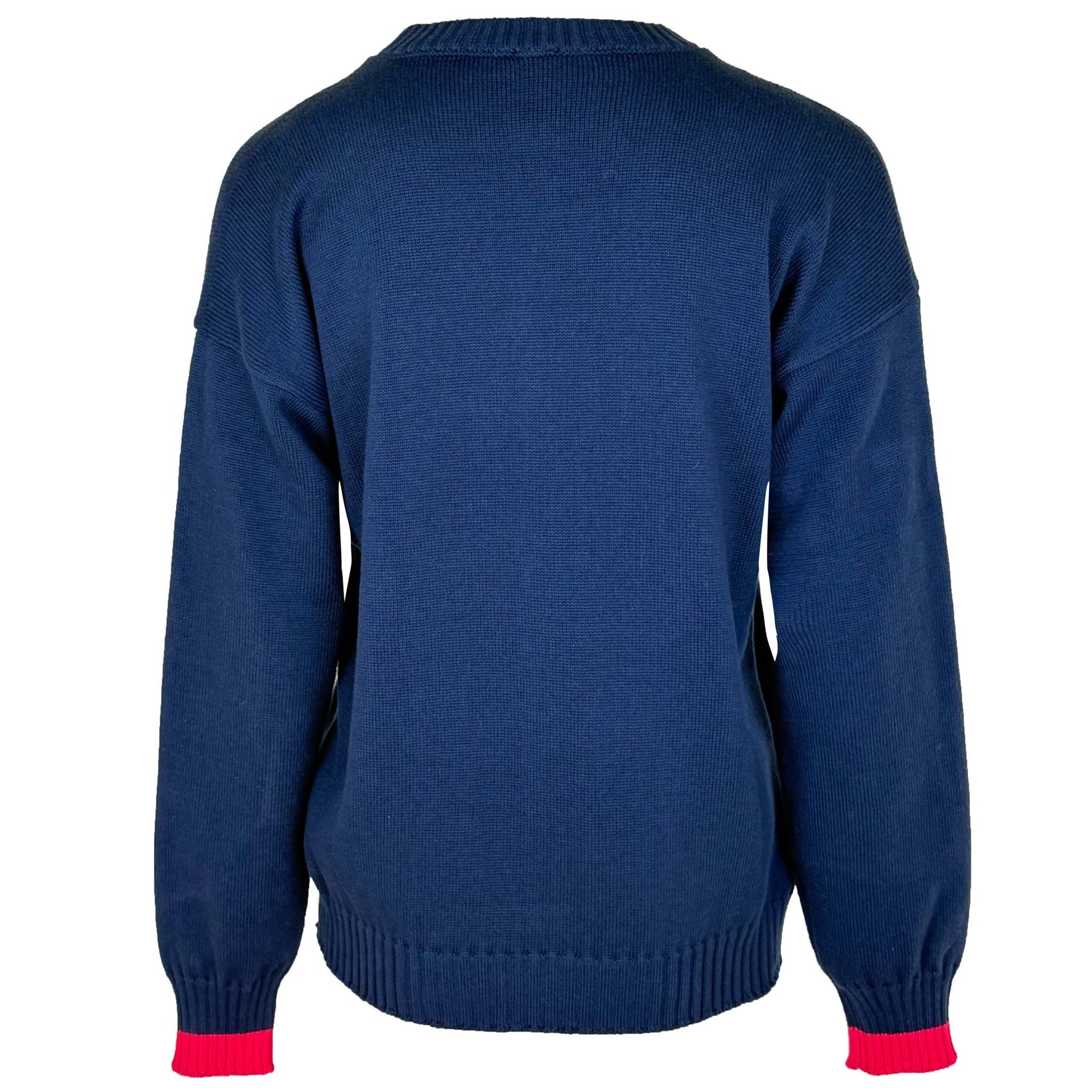 Only-M Trui Dolce Vita Blauw, tall kleding voor lange dames, achteraanzicht