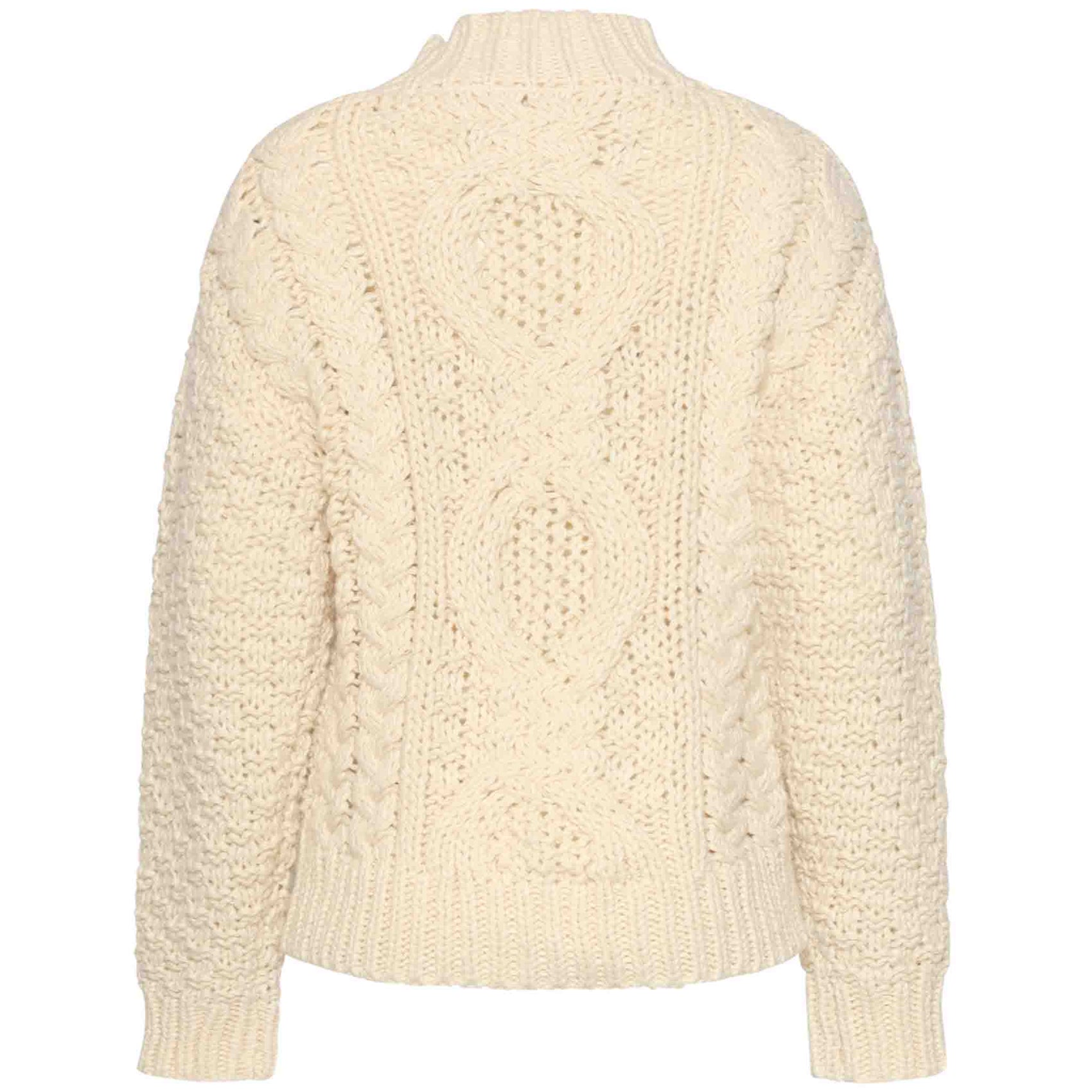 Smashed Lemon Trui Kabel Offwhite – achterkant – LongLady lange dames mode