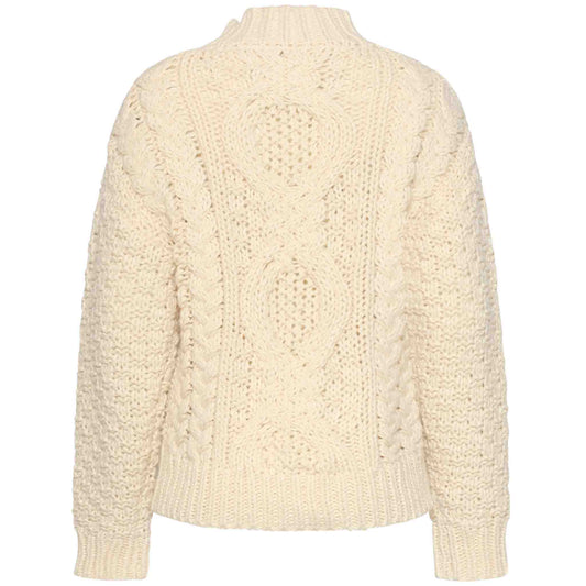 Smashed Lemon Trui Kabel Offwhite – achterkant – LongLady lange dames mode