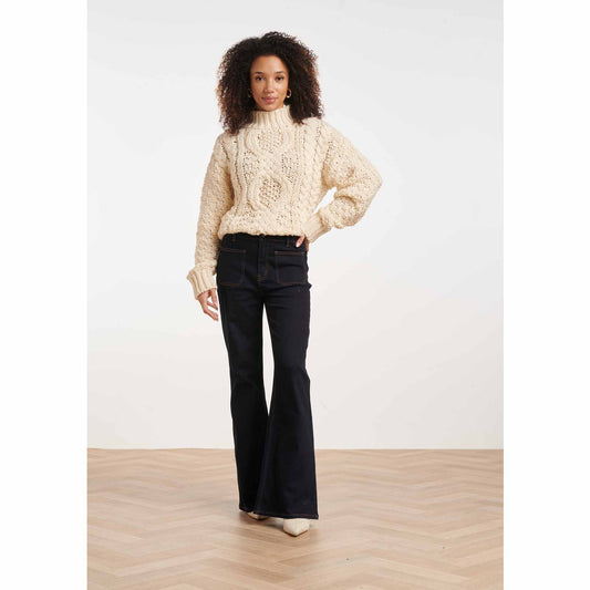 Smashed Lemon Trui Kabel Offwhite | Tall
