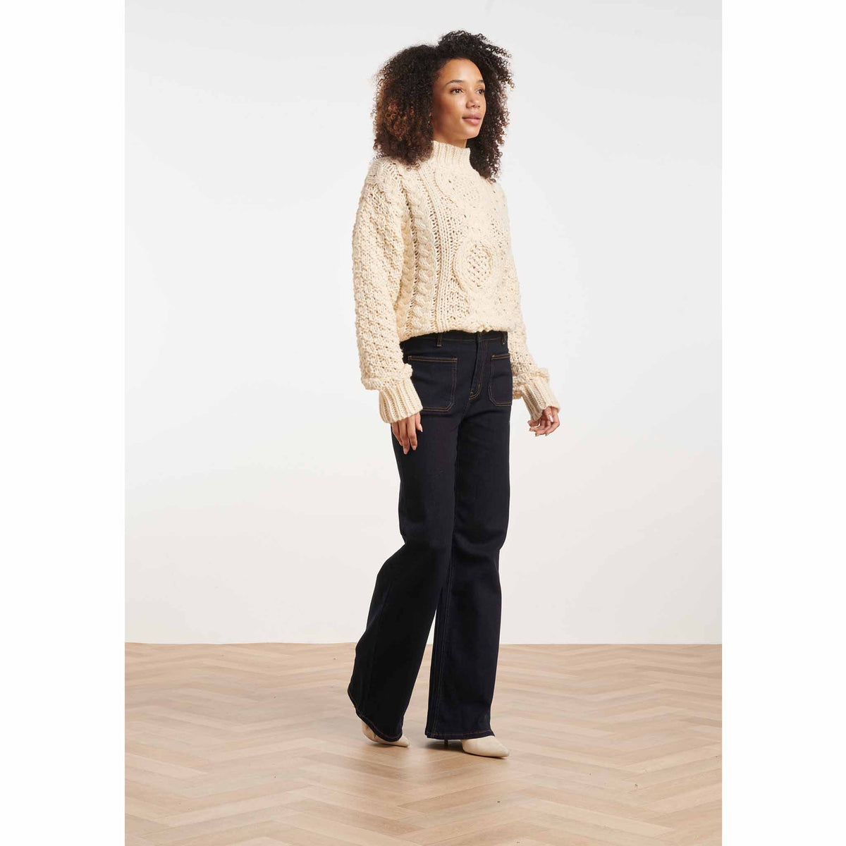 Smashed Lemon Trui Kabel Offwhite | Tall