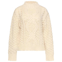 Smashed Lemon Trui Kabel Offwhite – voorkant – LongLady kleding voor lange dames