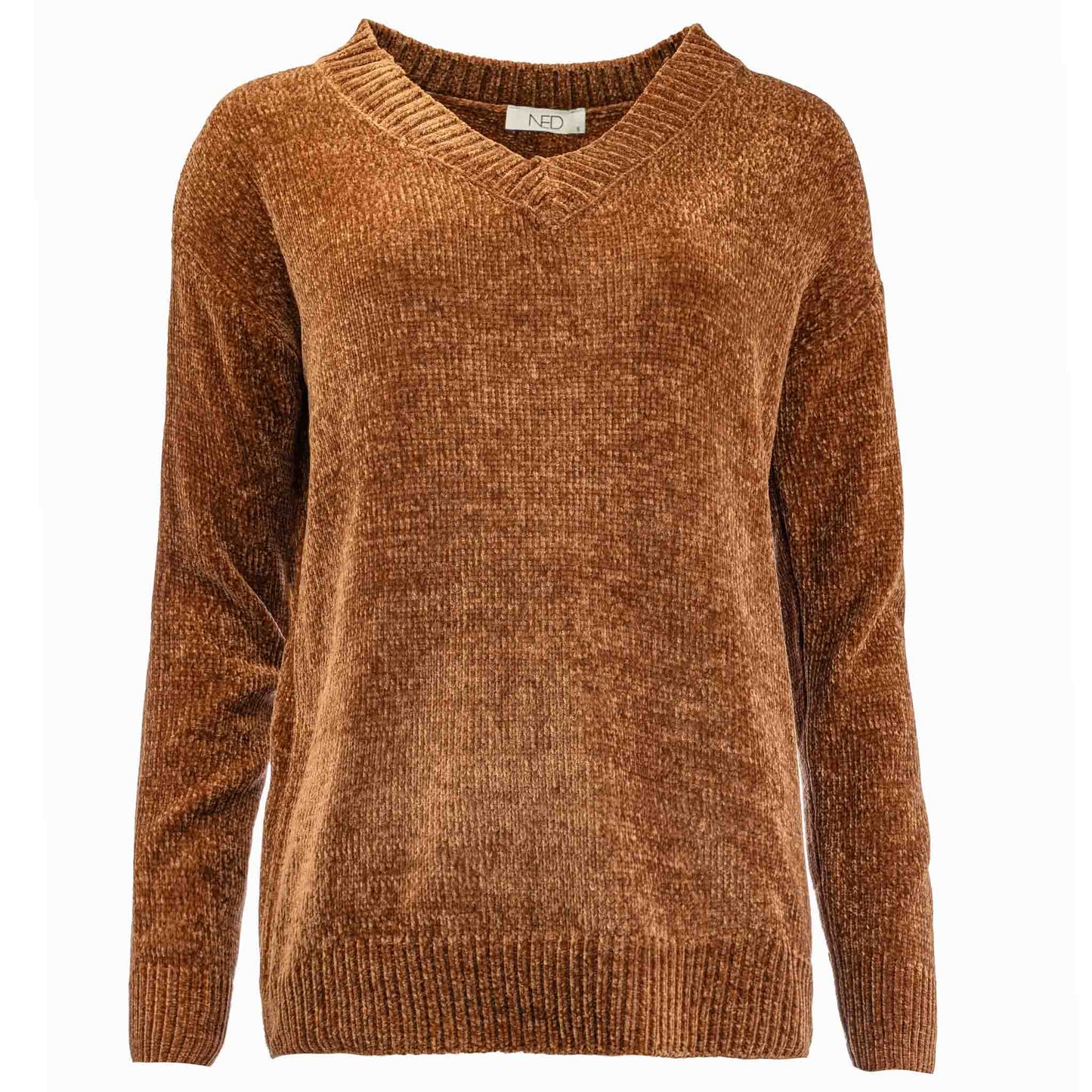 NED Trui Chenille Goudbruin | Tall