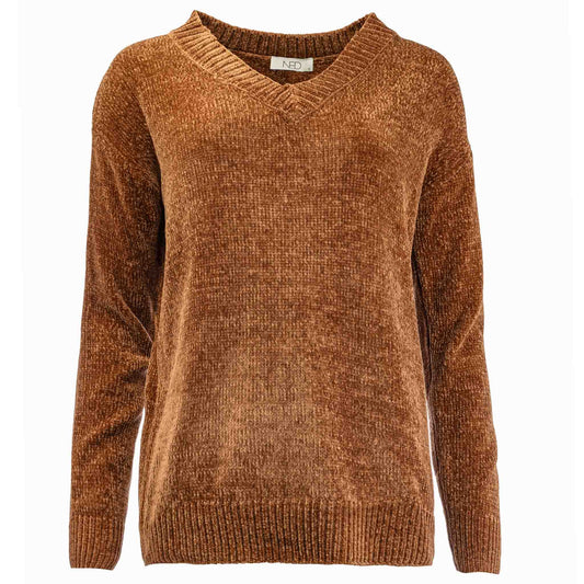 NED Trui Chenille Goudbruin | Tall