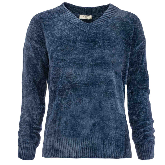 NED Trui Chenille Blauw | Tall