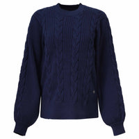 Smashed Lemon Trui Kabel Navy | Tall