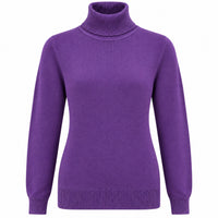 Tall truitje Casamia Col Paars | kleding lange vrouwen | vooraanzicht