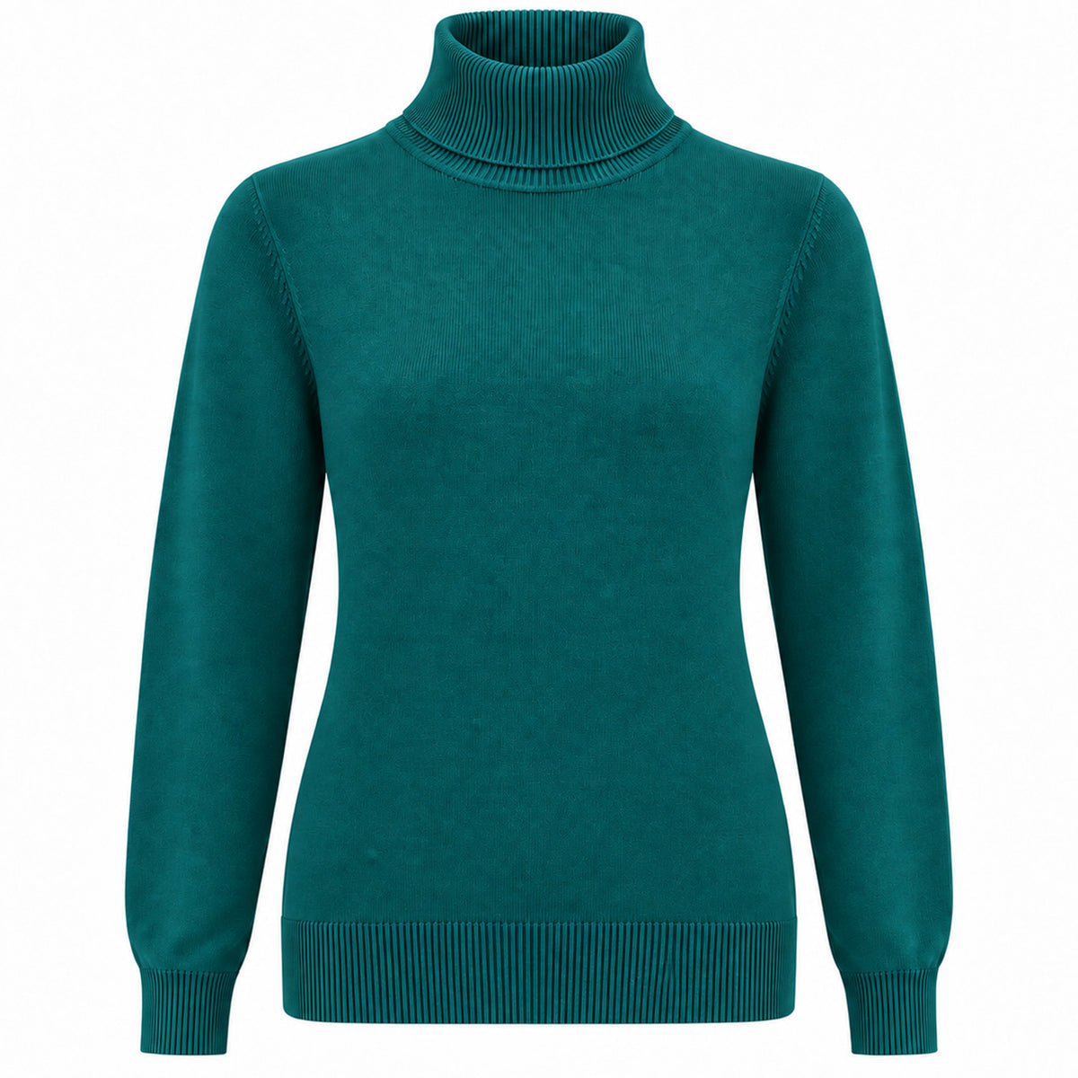 Tall truitje Casamia Col Petrol | kleding lange vrouwen | vooraanzicht