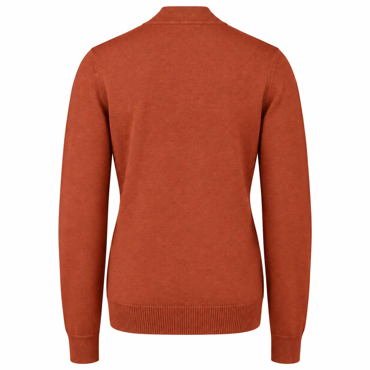 Casamia Truitje Turtleneck Roest, tall kleding voor lange vrouwen achterkant