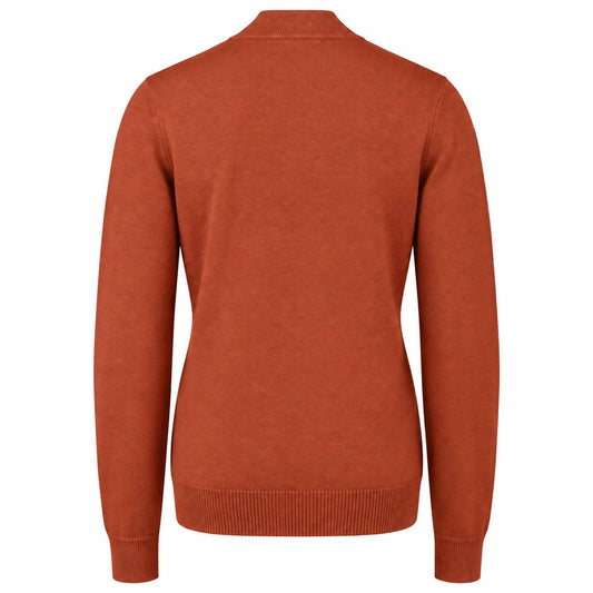 Casamia Truitje Turtleneck Roest, tall kleding voor lange vrouwen achterkant