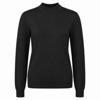 Casamia Truitje Turtleneck Zwart, tall kleding voor lange vrouwen voorkant