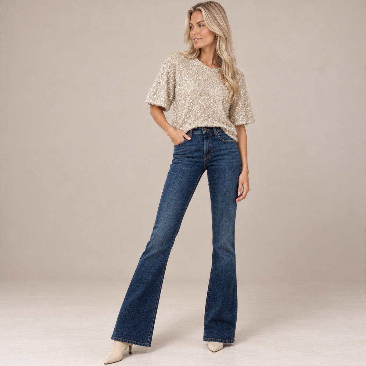 Longlady Truitje Fyn Lichtbeige | Tall