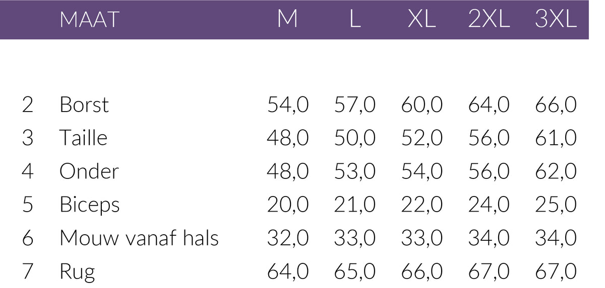 Maattabel NED Truitje Dandelion Zand | Tall