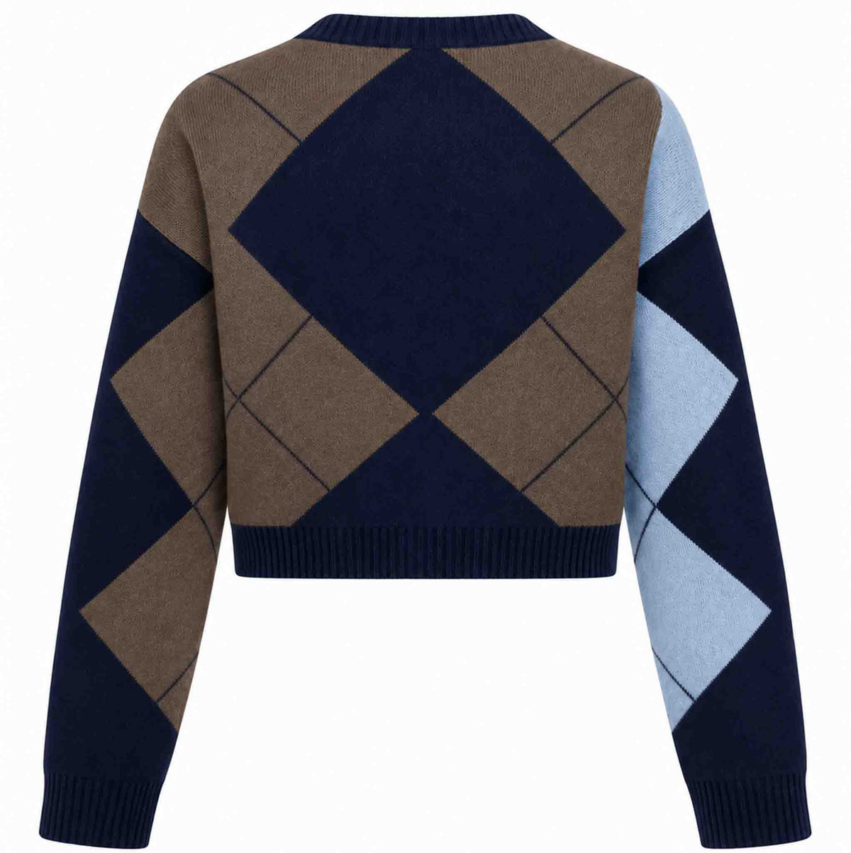 ICNK Bolero Vest Veloura Argyle Donkerblauw | Tall