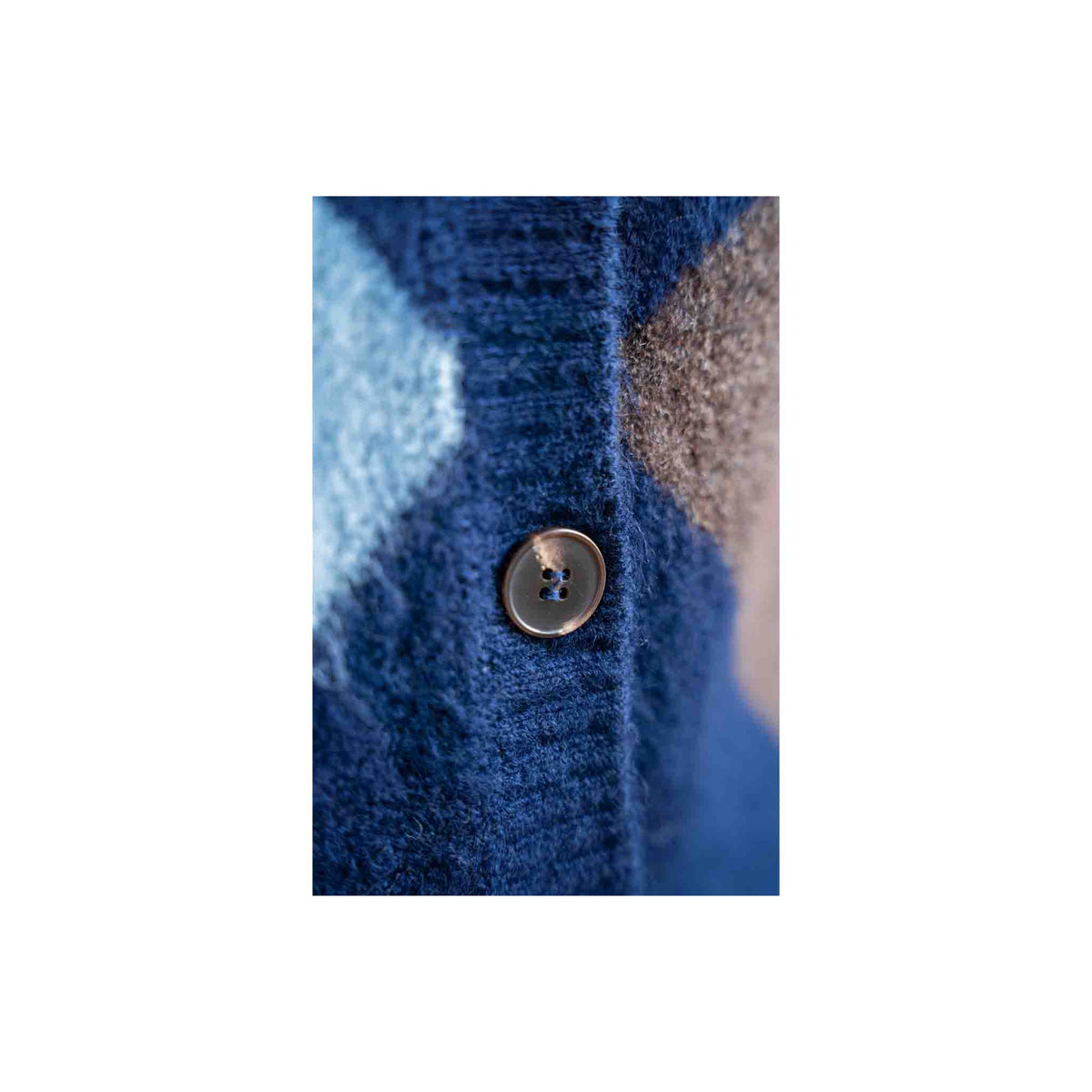 ICNK Bolero Vest Veloura Argyle Donkerblauw | Tall