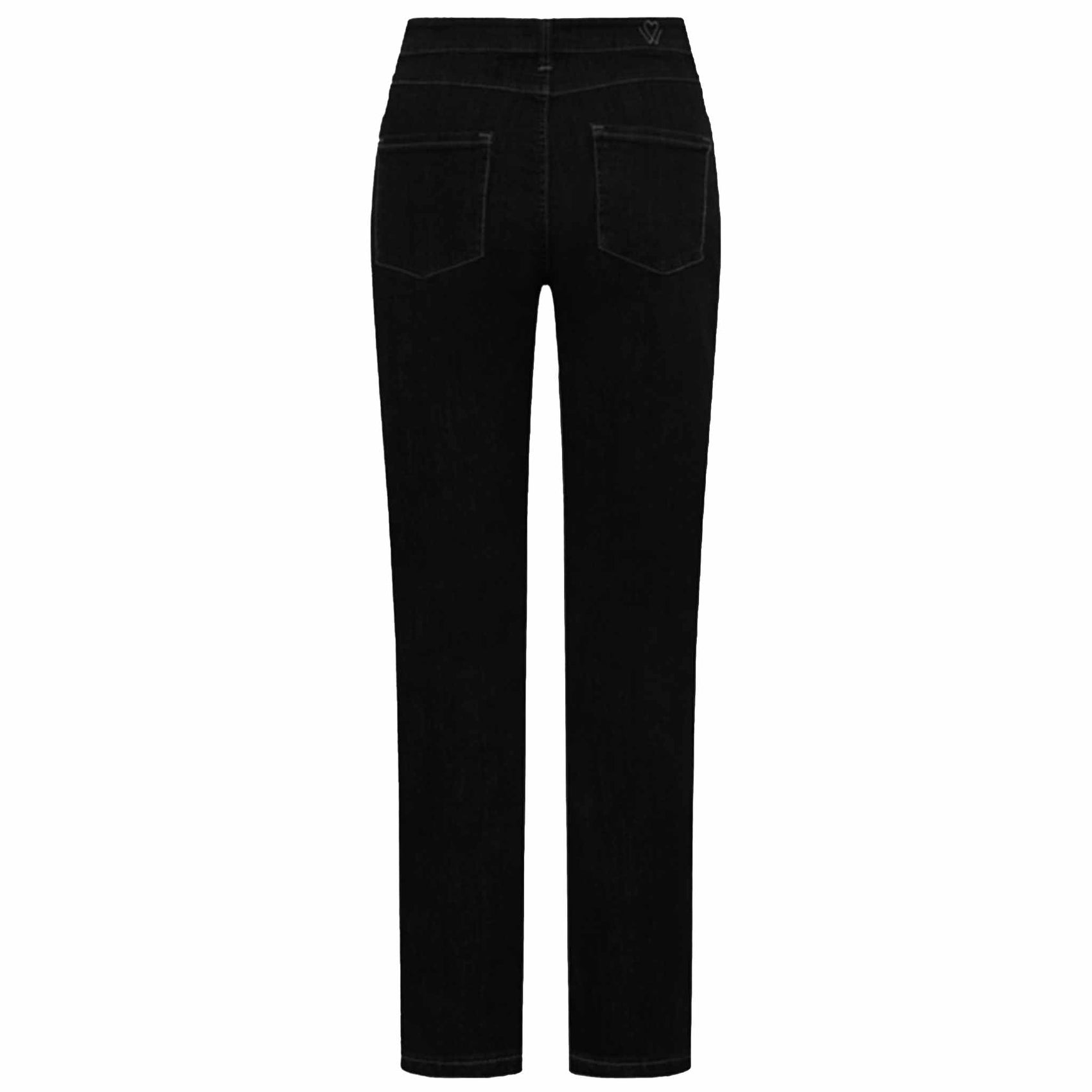Wonderjeans RS Relaxed Black Rinse, jeans in tall met lange benen, achteraanzicht